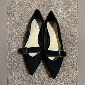 Nine West Arleyo Black Suede Pointed Toe Flat - 8